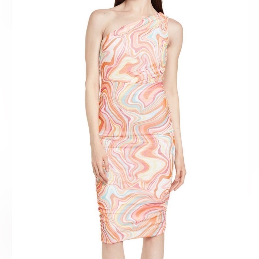 Love by Design Vera Satin Body Con MIDI Dress